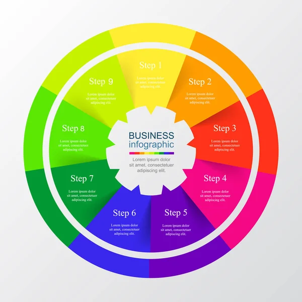 Modelo de infográfico vetorial . — Vetor de Stock