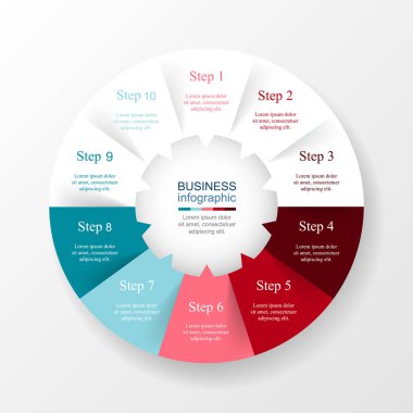 Vektör bilgi şablonu.