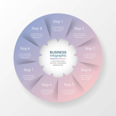 Vektör bilgi şablonu.