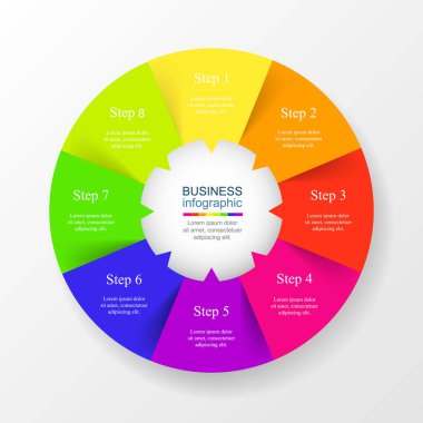 Vektör bilgi şablonu.