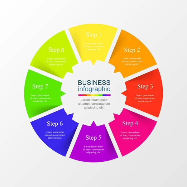 Modelo de infográfico vetorial . — Vetor de Stock