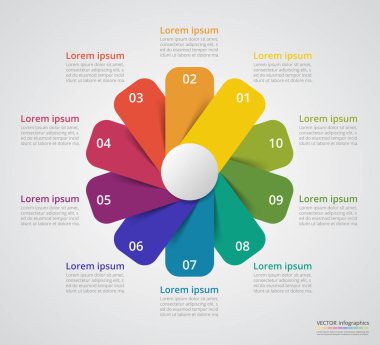 adım adım Infographic.