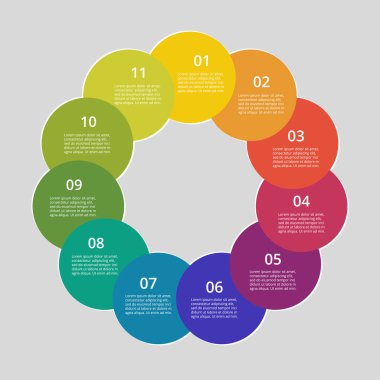 adım adım Infographic.