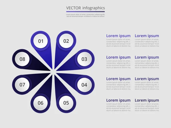 Schritt für Schritt Infografik. — Stockvektor