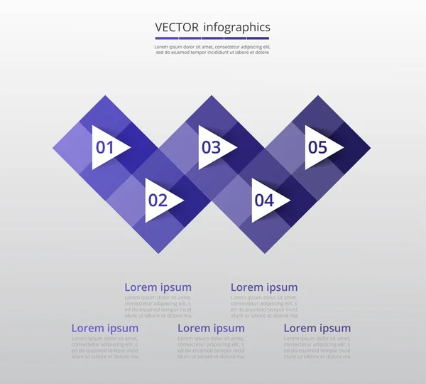 Schritt für Schritt Infografik. — Stockvektor