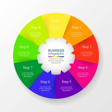 Vektör bilgi şablonu.