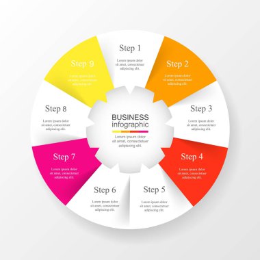 Vektör bilgi şablonu.