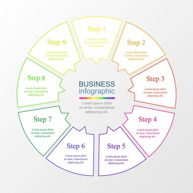 Vektör bilgi şablonu.