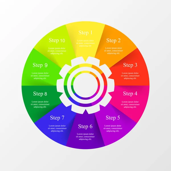 Plantilla de infografía vectorial . — Vector de stock