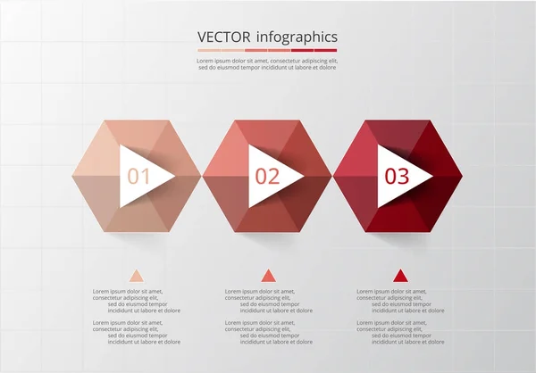 Schritt für Schritt Infografik. — Stockvektor