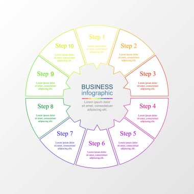 Vektör bilgi şablonu.