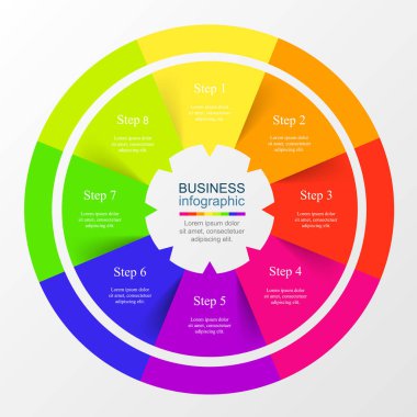 Vektör bilgi şablonu.