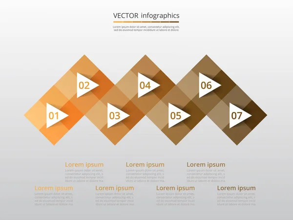 Schritt für Schritt Infografik. — Stockvektor