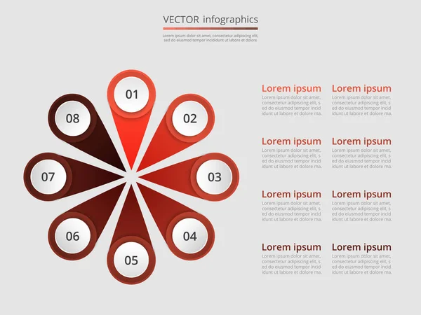 Vektorinformationsgrafik-Vorlage — Stockvektor