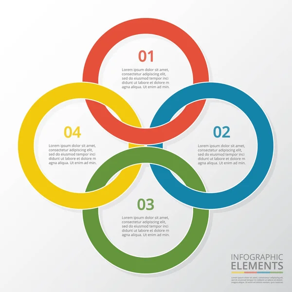 Modelo de infográfico vetorial — Vetor de Stock