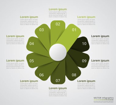 adım adım Infographic.
