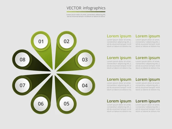 Schritt für Schritt Infografik. — Stockvektor