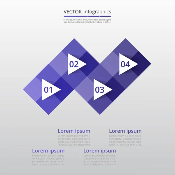 Schritt für Schritt Infografik. — Stockvektor