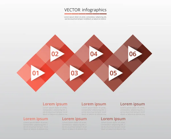 Infografis langkah demi langkah . - Stok Vektor