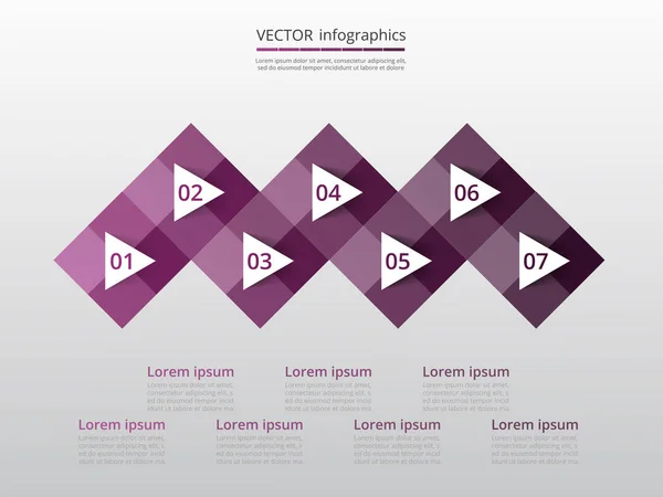 Schritt für Schritt Infografik. — Stockvektor