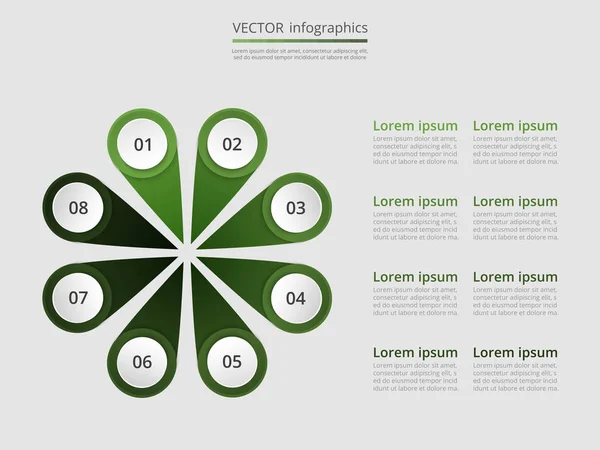 Schritt für Schritt Infografik. — Stockvektor