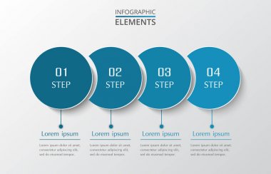 adım adım Infographic.