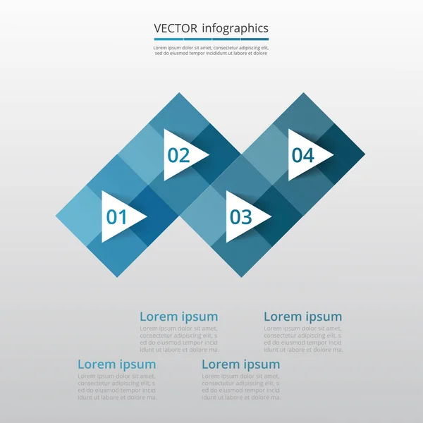 Schritt für Schritt Infografik. — Stockvektor