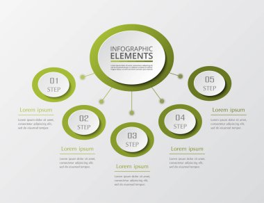 adım adım Infographic.