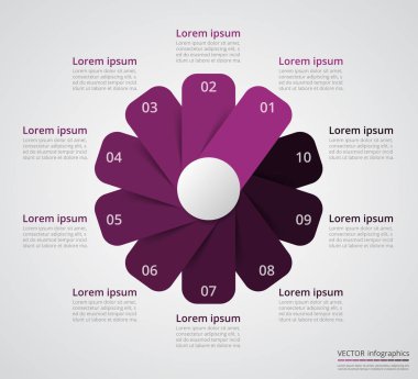 adım adım Infographic.
