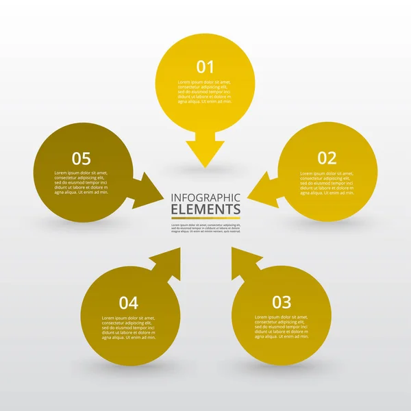 Modelo de infográfico vetorial — Vetor de Stock