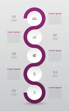 adım adım Infographic.