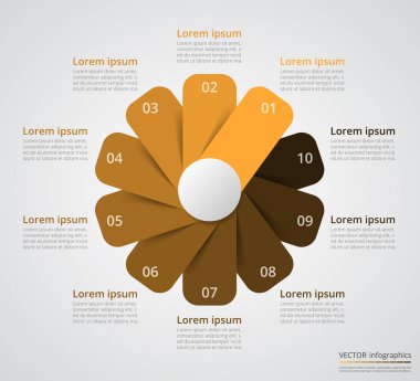 adım adım Infographic.
