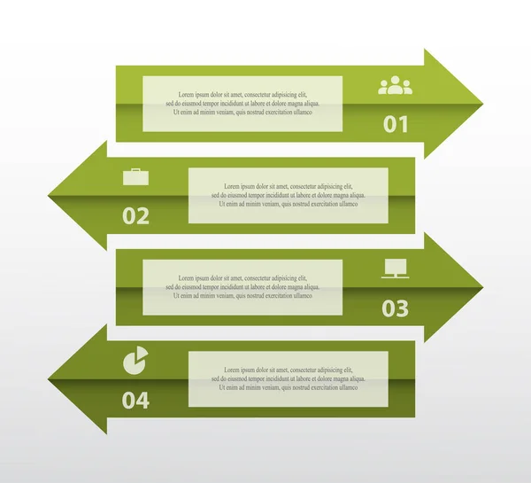 Vektorlinien Pfeile Infografik. — Stockvektor