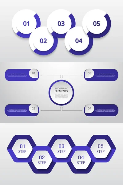 Vektor-Infografiken eingestellt. — Stockvektor