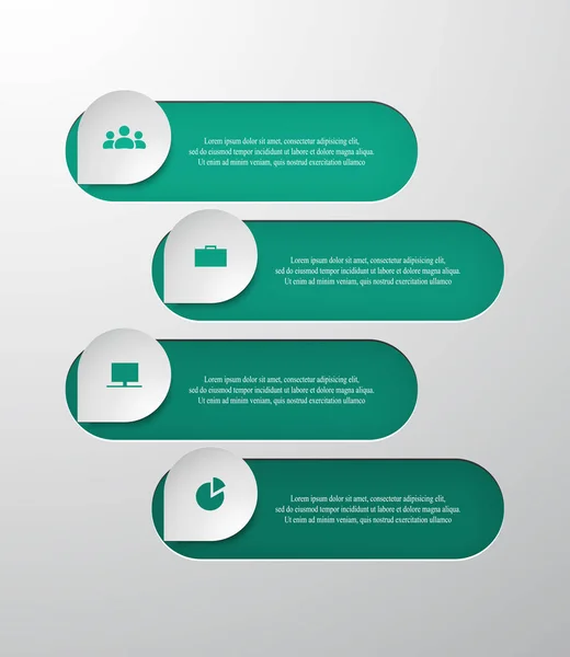 Infografica passo passo . — Vettoriale Stock