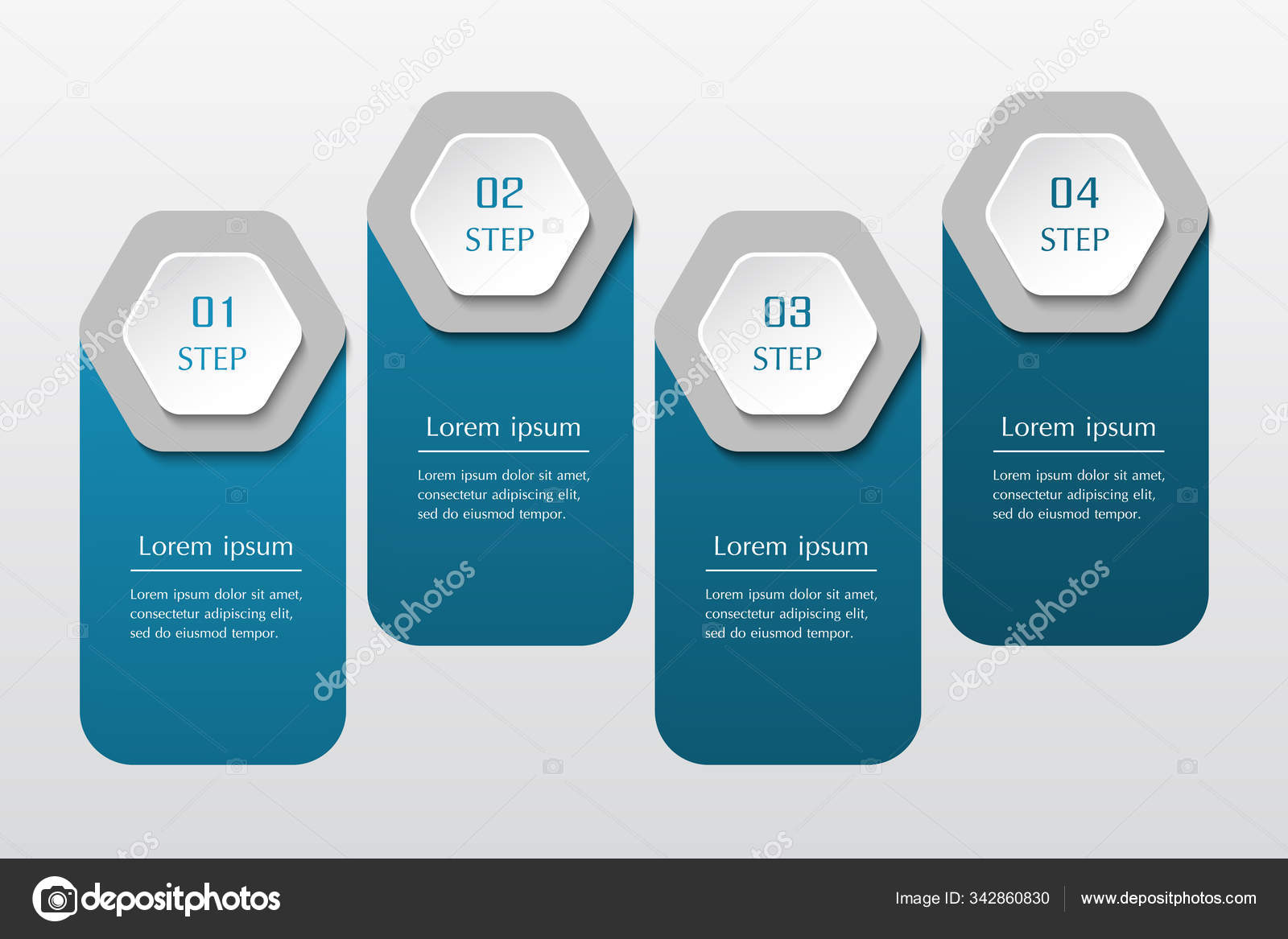 Step by step infographic. Stock Vector Image by ©Rose-Mary #342860830