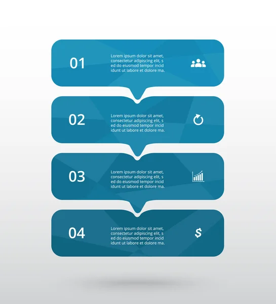 Linhas vetoriais flechas infográfico . — Vetor de Stock