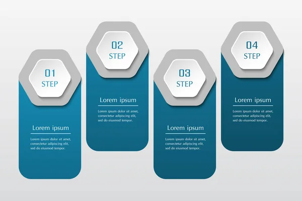 Schritt für Schritt Infografik. — Stockvektor