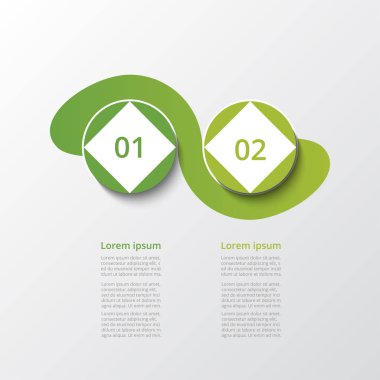 Başarı için iki adımlı soyut bilgi şablonu. Sunum, broşür, diyagram, iş akışı, web tasarımı ve eğitim için iki seçeneğe sahip iş şablonu.