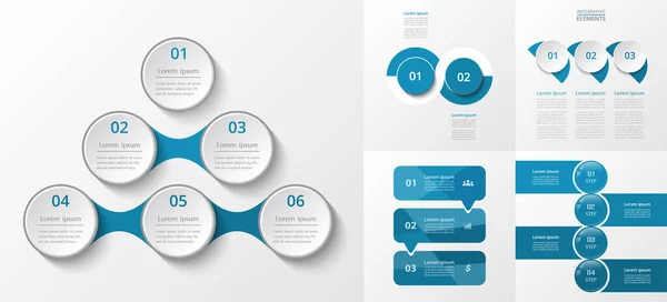 Paquete Elementos Infográficos Visualización Datos Plantilla Vectorial Con Opciones Puede — Archivo Imágenes Vectoriales