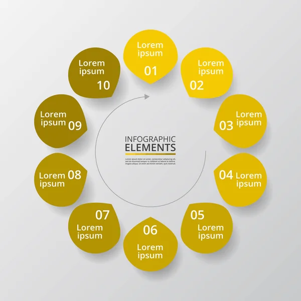 Éléments Conception Infographie Pour Vos Données Entreprise Avec Options Pièces — Image vectorielle