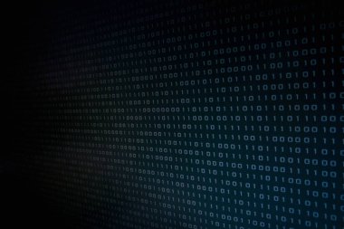 mavi yeşil ikili kod bilgisayar ekranı