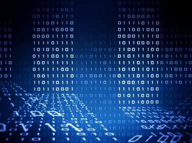 mavi yeşil ikili kod bilgisayar ekranı