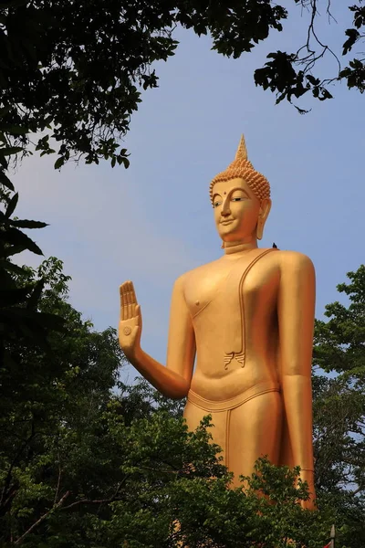 Stor stående Buddha-statyn — Stockfoto