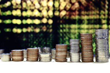 Artan grafik desen sikke yığını. İş büyüme kavramı