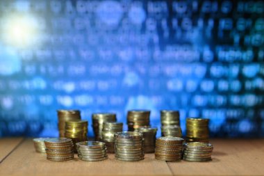 Dijital Ekonomi para yığını ile ikili bilgisayar şifre içinde belgili tanımlık geçmiş