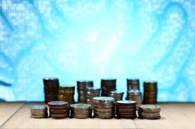 Dijital Ekonomi para yığını ile ikili bilgisayar şifre içinde belgili tanımlık geçmiş