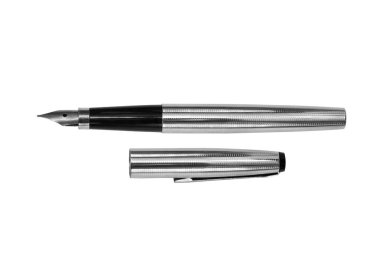 dolma kalem mürekkep beyaz izole zemin üzerinde