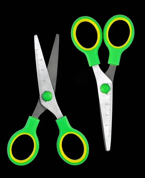 Scissors Office Supply Black Isolated Background — Stock Photo, Image