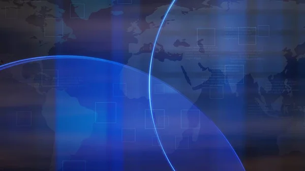 News intro graphic animation with circles and world map